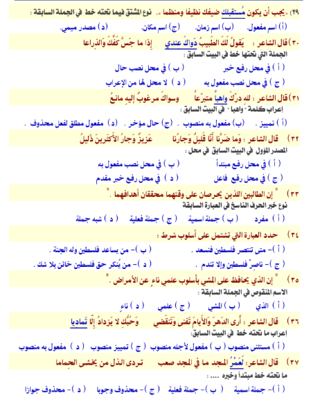 ملخص نحو تالته ثانوي3 ملخص نحو تالته ثانوي3