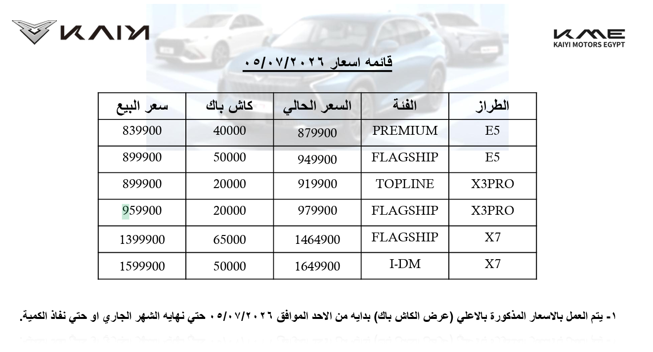 أسعار كايي