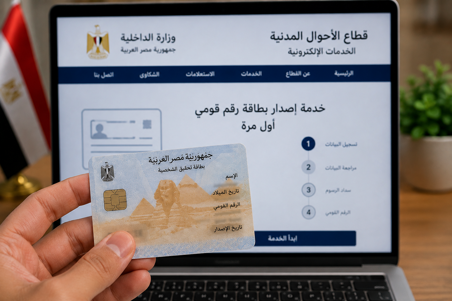 تليجراف مصر | كيفية استخراج بطاقة الرقم القومي لأول مرة إلكترونيًا 2026..  الخطوات والأوراق المطلوبة
